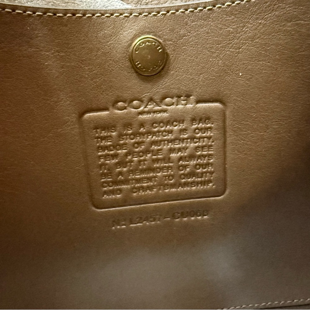 Coach Brooklyn Shoulder Bag 28 in Brass / Dark Stone - Picture 2 of 3